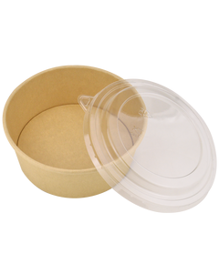 Кришка для салатника крафт/білий D-145мм 500/600/750/1000 мл 50 шт