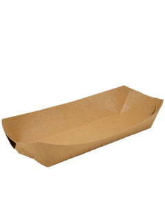 Тарілка-човник крафт з ламінацією 270х110х47 мм 100шт