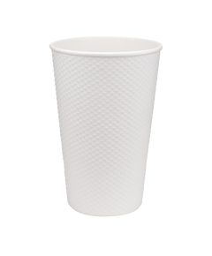Стакан паперовий 500мл двошаровий White Sensitive 25шт, Розмір стакана: 500, Колір стакана: Білий, Матеріал: Картон