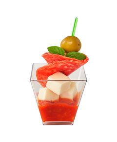 Креманка для десертов стеклоподобная Квадрат 120мл 50шт