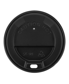 Кришка для паперових стаканів ST-90 чорна 50шт