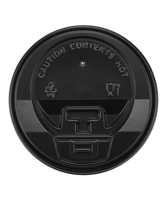 Кришка з замком для паперових стаканів ST-80 чорна 50шт