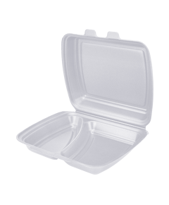 Ланч-бокс НР-2 белый 2 секции 250x210x70мм 25шт
