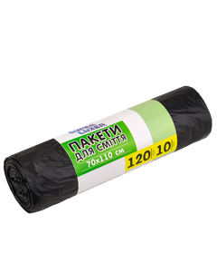 Пакет для мусора SUPER LUXER 120л 10шт 17мкм