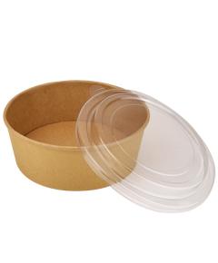Кришка для салатника крафт D-184мм 1300мл 50шт