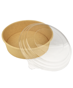 Крышка для салатника крафт D-154мм 550мл 50шт
