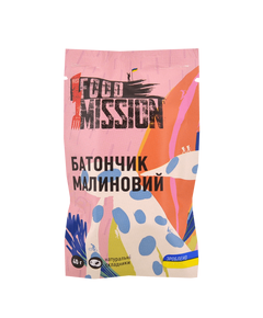Батончик Food Mission малиновый 40г