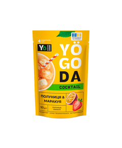 Концентрат YOGODA Коктейль Полуниця - Маракуя 50 г 12 шт порційна основа