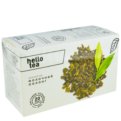 Чай зелений Молочний оолонг Hello Tea 20шт х 2г, изображение 2