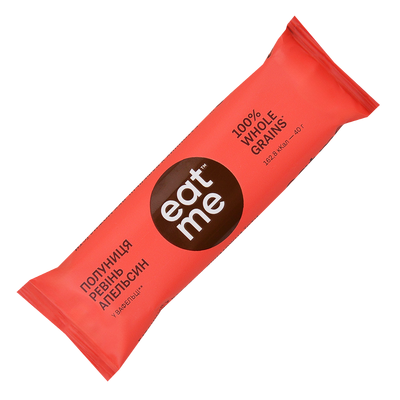Батончик EatMe с клубникой ревенем и апельсином 40г