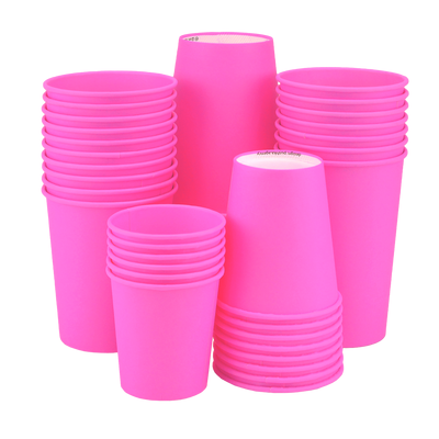 Стакан бумажный 500мл однослойный BUBBLEGUM 50шт, Размер стакана: 500, Цвет стакана: Розовый, изображение 2