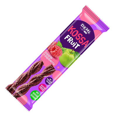 Цукерки Kossa Fruit пастила фруктова з соком малини 15г