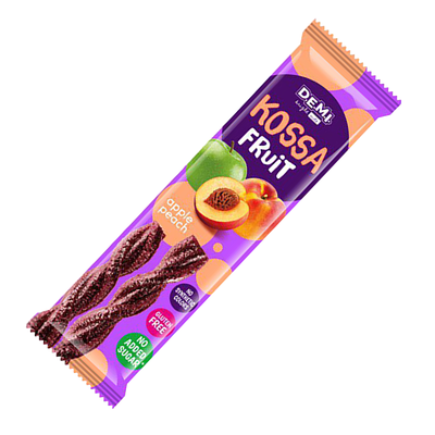 Конфеты Kossa Fruit пастила фруктовая с соком персика 15г