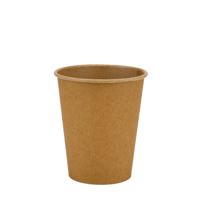 Стакан бумажный 250мл евро однослойный крафт Ю 50шт, Размер стакана: 250 Евро, Цвет стакана: Крафт, Материал: Картон