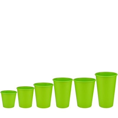 Стакан бумажный 185мл однослойный Grass Cup 50шт, Размер стакана: 185, Цвет стакана: Салатовый, Материал: Картон, изображение 3