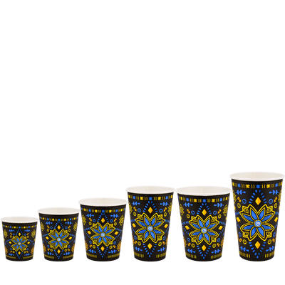 Стакан паперовий 340мл одношаровий Стефанія 50шт, Розмір стакана: 340, Колір стакана: З зображенням, Матеріал: Картон, изображение 3