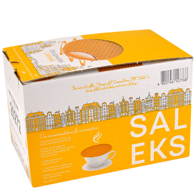 Вафлі голландські Saleks карамель 33г, изображение 2