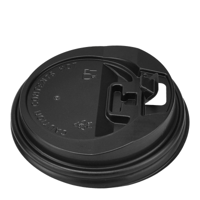 Кришка з замком для паперових стаканів ST-79 чорна 50шт, изображение 3