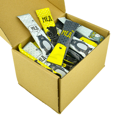 Мед натуральный в стиках 30шт 15г, изображение 3