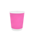 Стакан паперовий 250мл євро гофрований рожевий BUBBLEGUM 20шт, Розмір стакана: 250 Євро, Колір стакана: Рожевий, Матеріал: Картон