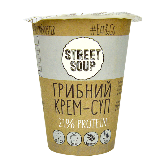 Крем-Суп STREET SOUP грибной 50г стакан, 30шт/ящ