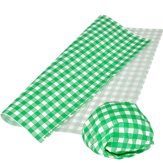 Упаковочная бумага «Гамбургер» зеленая клетка 300х320 мм (1828), изображение 3