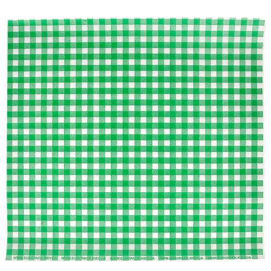 Упаковочная бумага «Гамбургер» зеленая клетка 300х320 мм (1828), изображение 2