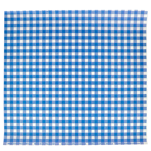 Упаковочная бумага «Гамбургер» голубая клетка 300х320 мм (1879), изображение 2