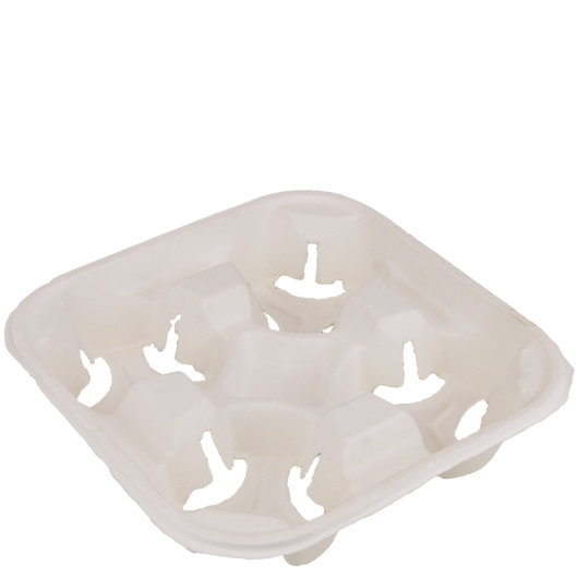 Холдер для стаканів на 4 секції з цукрової тростини, изображение 2