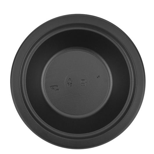 Тарелка пластиковая «Премиум» PS глубокая 350 мл черная, изображение 2