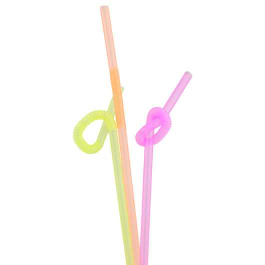 Трубочка з коліном Артистик світлячок 270-330х5,8мм Мікс 100шт, изображение 2