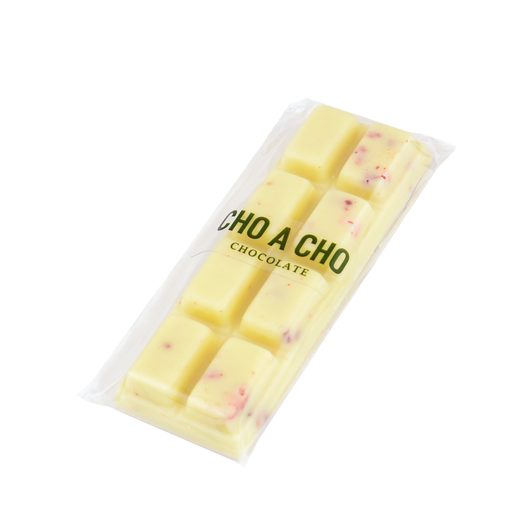 Шоколад бельгийский CHO A CHO "Клубника" 30г