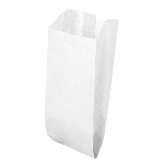 Бумажный пакет цельный белый 200х100х50 мм (604)