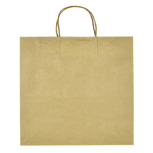 Бумажный пакет с ручками крафт 200х80х220мм, изображение 2