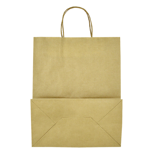 Бумажный пакет с ручками крафт 180х85х220мм, изображение 3