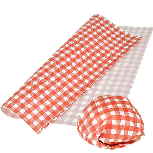 Бумага упаковочная Красная клетка 300х300мм 500шт, изображение 3