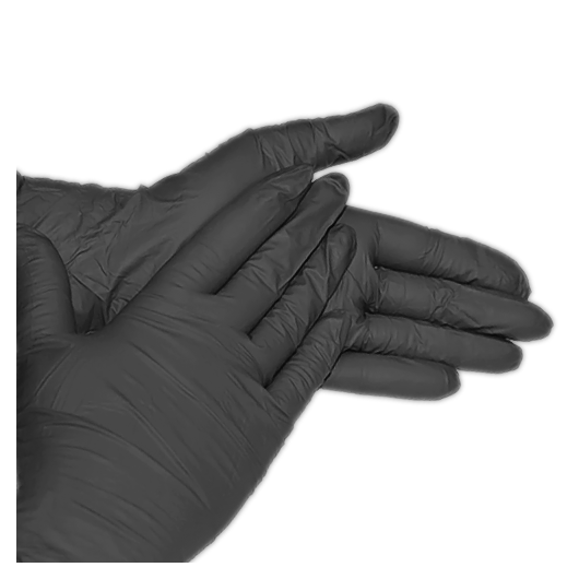 Перчатки нитриловые текстурированные SFM черные M 100шт, изображение 3