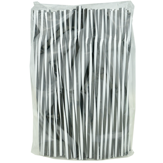 Трубочка Фреш з коліном 235х8мм Чорно-біла смужка 100шт, изображение 2