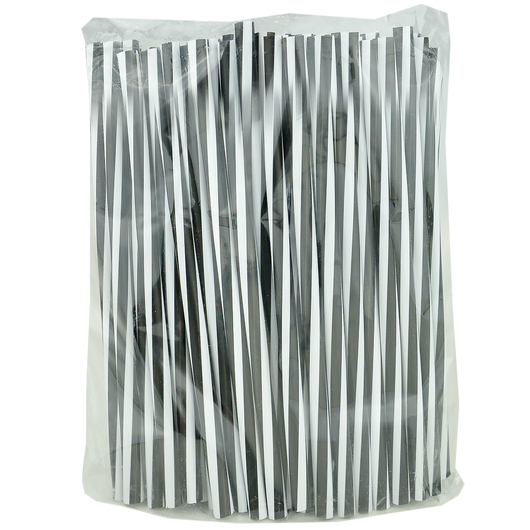 Трубочка Фреш без коліна 250х8мм Чорно-біла смужка 500шт, изображение 2