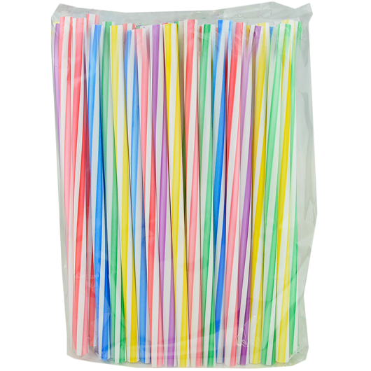 Трубочка Фреш без коліна 250х8мм Мікс смужка 500шт, изображение 2