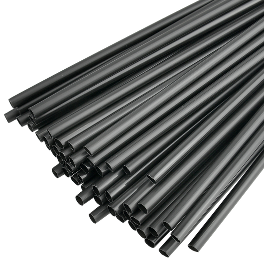 Трубочка в індивідуальній упаковці без коліна 210х4,8мм Чорна 200шт, изображение 2