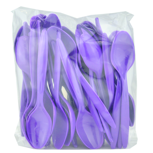 Ложка чайна фіолетова PG 12см 50шт, изображение 3