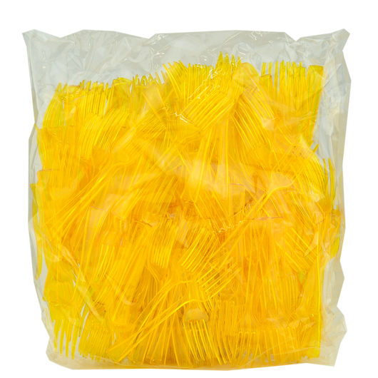 Виделка для фруктів жовта, изображение 3