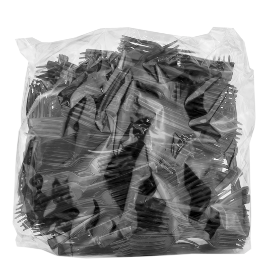 Вилка для фруктов черная 10см 250шт, изображение 3