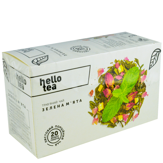 Чай трав'яний Зелена м'ята Hello Tea 20шт х 2г, изображение 2