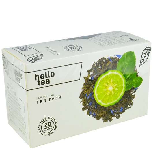 Чай чорний з бергамотом Ерл Грей Hello Tea 20шт х 2г, изображение 2
