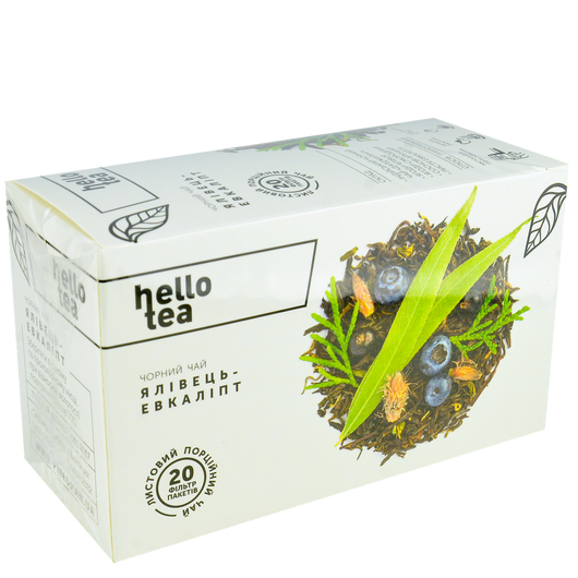 Чай чорний Ялівець-евкаліпт Hello Tea 20шт х 2,3г, изображение 2