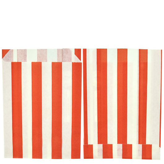 Паперовий пакет Червоні смужки 160х120х50мм 100шт, изображение 3