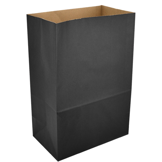Паперовий пакет з прямокутним дном чорний 260х150х350 мм (4834)
