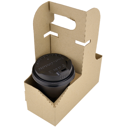 Кейс-холдер для стаканів на 2 секції крафт 10шт, изображение 4